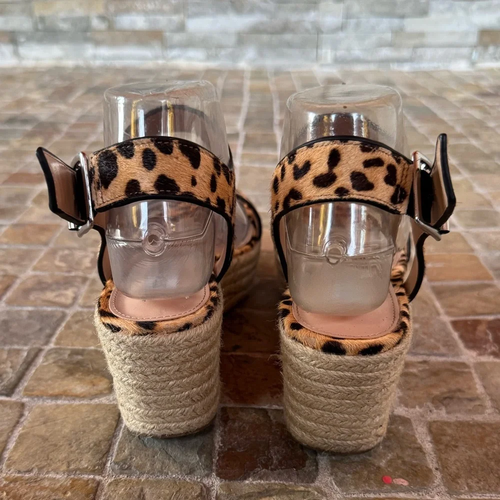 Steve Madden Leopard Print Wedge Sandals